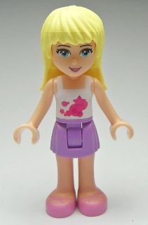 LEGO Friends Stephanie, Medium Lavender Skirt, White Top minifigure