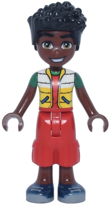 LEGO Friends Zac - White and Yellow Jacket, Red Cropped Trousers, Dark Blue Shoes minifigure