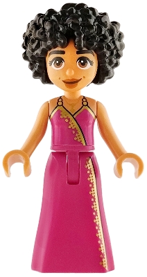 LEGO Friends Zahra - Magenta Dress with Gold and Dark Blue Trim minifigure