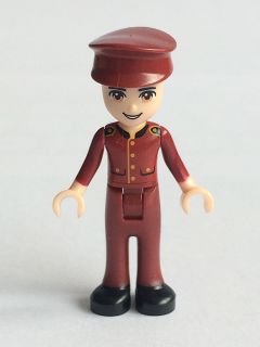 LEGO Friends Nate, Dark Red Hotel Boy Uniform minifigure