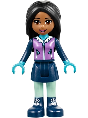 LEGO Friends Amanda, Dark Blue Skirt, Medium Lavender Vest minifigure