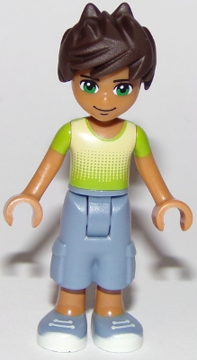LEGO Friends Liam, Sand Blue Long Shorts, Lime and Yellow T-Shirt minifigure