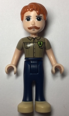 LEGO Friends Angus, Dark Blue Trousers, Dark Tan Shirt with Pockets minifigure