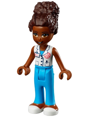 LEGO Friends Nandi, White Vest with Paw Print, Dark Azure Trousers minifigure