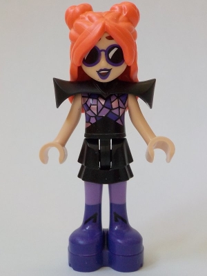 LEGO Friends Ley-La (Paisley Persona) - Black Shoulder Pads, Dark Purple Boots, Platform Soles minifigure