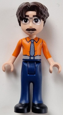 LEGO Friends Martin - Orange Shirt, Dark Blue Trousers, Black Shoes minifigure