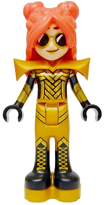 LEGO Friends Ley-La (Paisley Persona) - Pearl Gold Shoulder Pads, Black Boots, Platform Soles minifigure