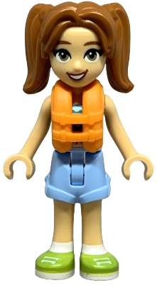 LEGO Friends Candi - Dark Turquoise Swimsuit, Orange Life Jacket minifigure