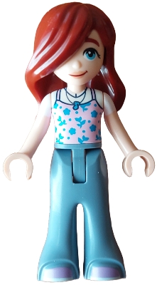 LEGO Friends Paisley - Bright Pink Tank Top, Sand Blue Trousers Bell-Bottoms, Medium Lavender Shoes minifigure