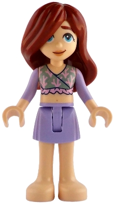 LEGO Friends Paisley - Sand Green Top, Lavender Skirt, Bare Feet minifigure