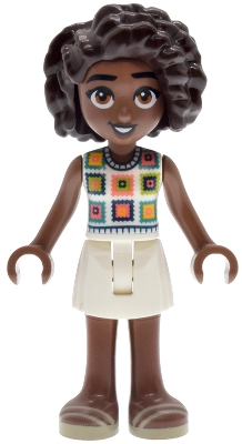 LEGO Friends Aliya - White Crochet Top, White Skirt, Tan Sandals minifigure