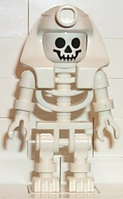 LEGO Skeleton with Standard Skull, White Mummy Headdress minifigure