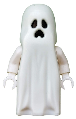 LEGO Ghost with Pointed Top Shroud with 1x2 Plate and 1x2 Brick as Legs minifigure