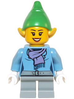 LEGO Elf - Female Medium Blue Top minifigure