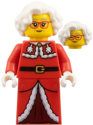LEGO Mrs. Claus - Red Jacket, Dark Red Printed Skirt minifigure