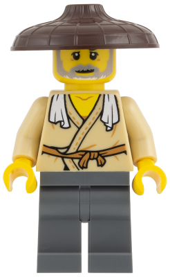 LEGO Farmer - Tan Vest, Dark Bluish Gray Legs, Dark Brown Hat minifigure hol420