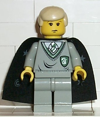 LEGO Draco Malfoy, Slytherin Torso, Black Cape with Stars minifigure