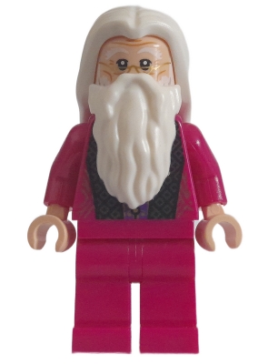 LEGO Albus Dumbledore, Magenta Robe, Plain Legs minifigure