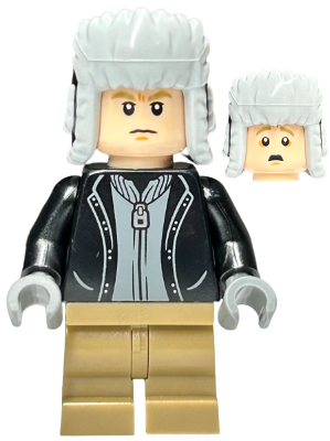 LEGO Draco Malfoy - Black Jacket, Dark Tan Medium Legs, Black Ushanka Hat minifigure hp461