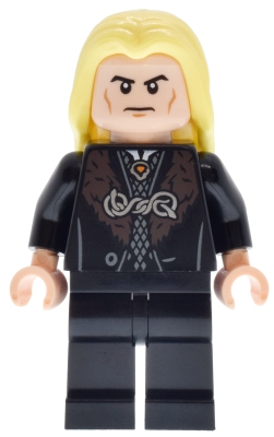 LEGO Lucius Malfoy - Black Robe, Bright Light Yellow Hair, Plain Legs minifigure
