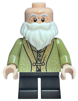 LEGO Professor Filius Flitwick - Olive Green Suit, Black Short Legs minifigure hp524