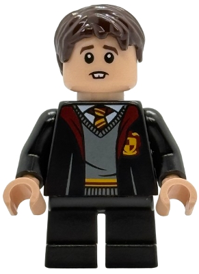 LEGO Neville Longbottom - Gryffindor Robe Open, Black Short Legs minifigure