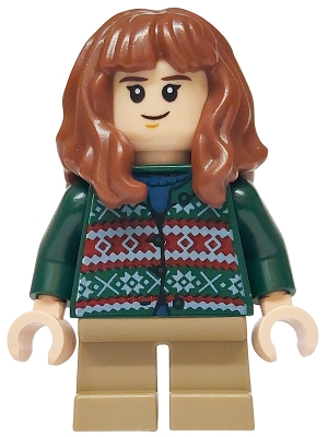 LEGO Hermione Granger - Dark Green Sweater, Dark Tan Short Legs minifigure