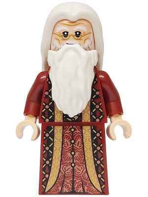 LEGO Albus Dumbledore - Dark Red Robe with Gold Hem, White Hair minifigure
