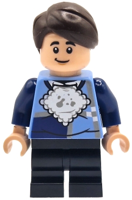 LEGO Dudley Dursley - Bright Light Blue Sweater with Napkin minifigure