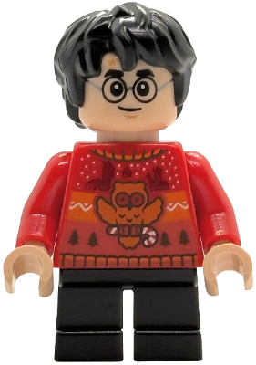 LEGO Harry Potter - Red Holiday Sweater, Black Short Legs minifigure hp589