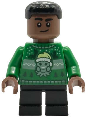 LEGO Blaise Zabini - Green Holiday Sweater, Black Short Legs minifigure hp595