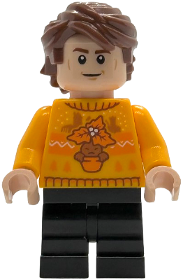 LEGO Cedric Diggory - Bright Light Orange Holiday Sweater, Black Medium Legs minifigure hp596