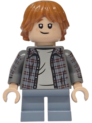 LEGO Ron Weasley - Plaid Shirt, Printed Arms, Sand Blue Short Legs minifigure