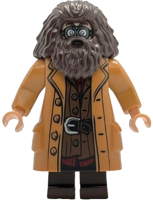 LEGO Rubeus Hagrid - Medium Nougat Topcoat with Buttons, Goggles minifigure