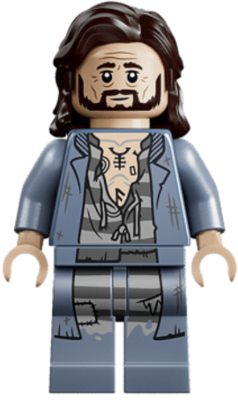 LEGO Sirius Black - Dark Brown Hair, Sand Blue Jacket over Tattered Striped Shirt, Printed Legs minifigure hp630