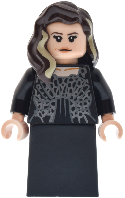 LEGO Narcissa Malfoy - Dress with Dark Silver Highlights, Black Skirt, Smile minifigure hp635
