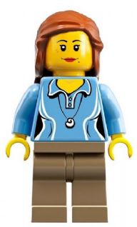 LEGO Research Scientist Female, Medium Blue Top minifigure
