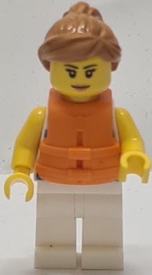 LEGO Sailor - Female with Life Jacket, White Legs minifigure