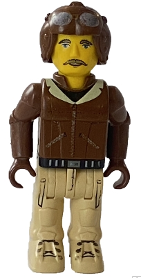 LEGO Aviator, Tan Pants and Brown Jacket minifigure