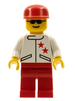 LEGO Jacket 2 Stars White - Red Legs, Red Cap minifigure