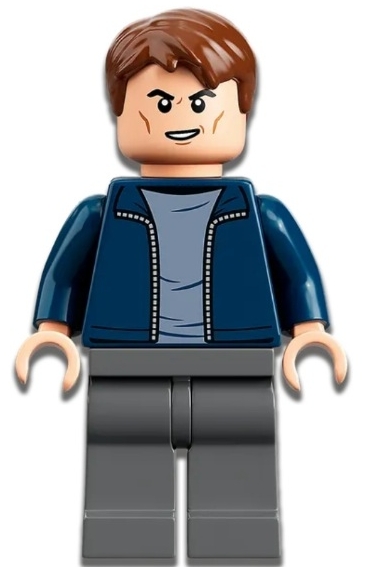 LEGO Guard - Dark Blue Open Jacket, Dark Bluish Gray Legs minifigure