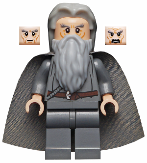 LEGO Gandalf the Grey - Hair and Cape minifigure