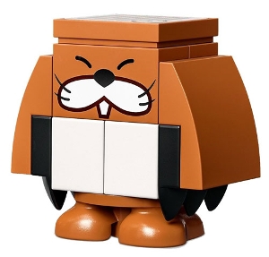 LEGO Monty Mole - Face on 1 x 2 Brick minifigure