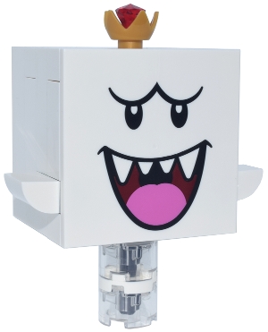 LEGO King Boo - Dark Pink Tongue, White Scanner Tile Modified, Tall Base minifigure