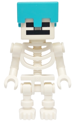 LEGO Skeleton, Minecraft - Medium Azure Helmet minifigure
