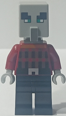 LEGO Illager (Pillager) - Narrow Eyes, Dark Bluish Gray Neck Bracket minifigure