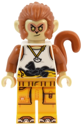 LEGO Monkey King - White Tank Top, Bright Light Orange Racing Suit minifigure