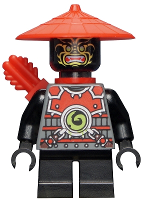 LEGO Stone Army Scout, Yellow Face, Red Quiver, Short Legs minifigure njo0072