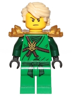 LEGO Lloyd (Honor Robe) - Day of the Departed, Hair and Pearl Gold Shoulder Armor minifigure njo0307