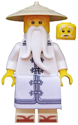 LEGO Sensei Wu - The LEGO Ninjago Movie, White Robe, Zori Sandals minifigure njo0315